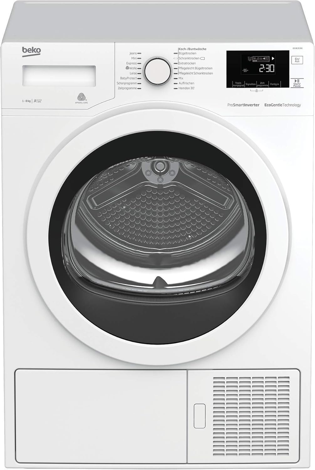 Beko DE8635RX Wärmepumpentrockner/A+++ (-10%)/84,6 cm Höhe/159 kWh/Jahr