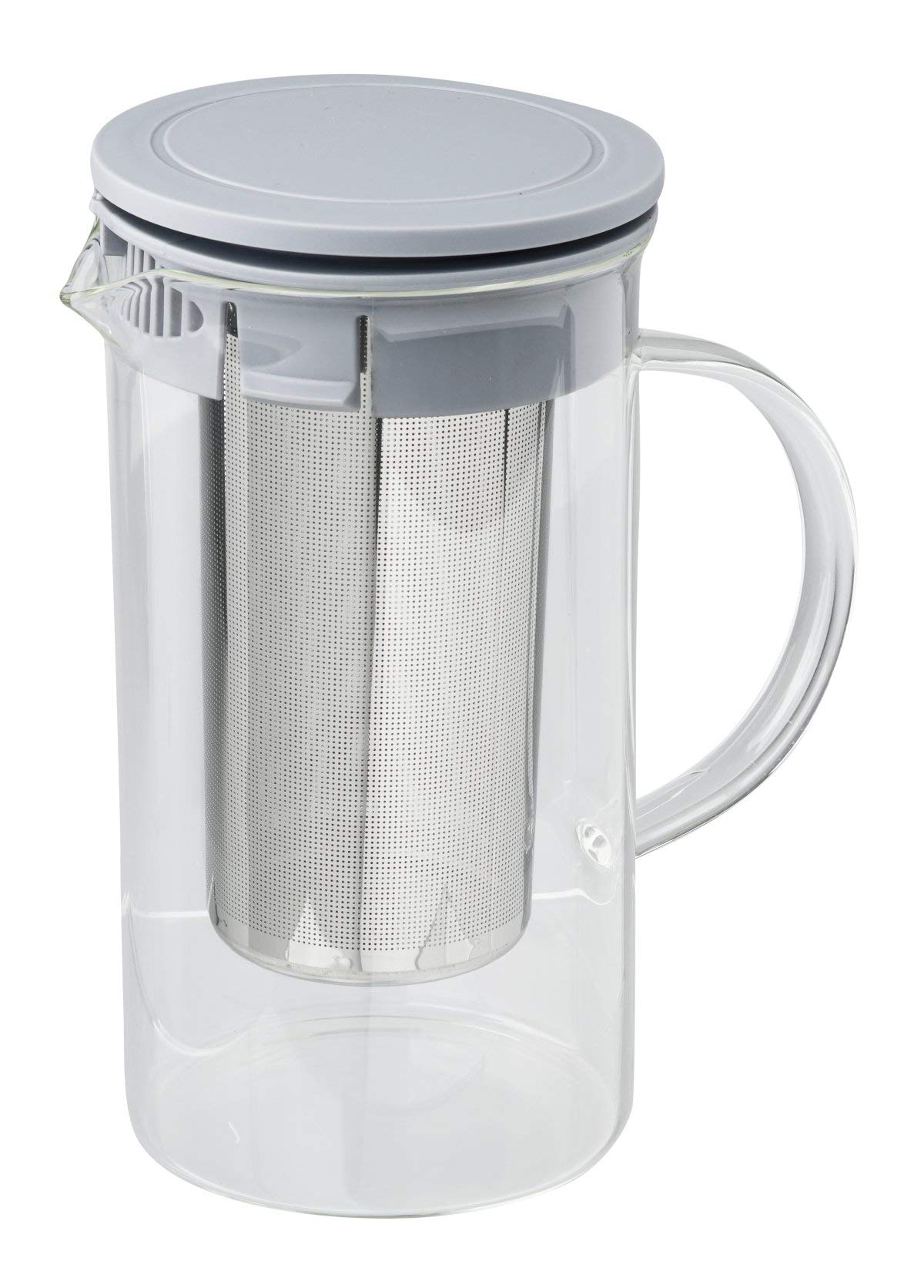 FACKELMANN 47178 Teapot, Glass/Stainless Steel, stainlesssteel