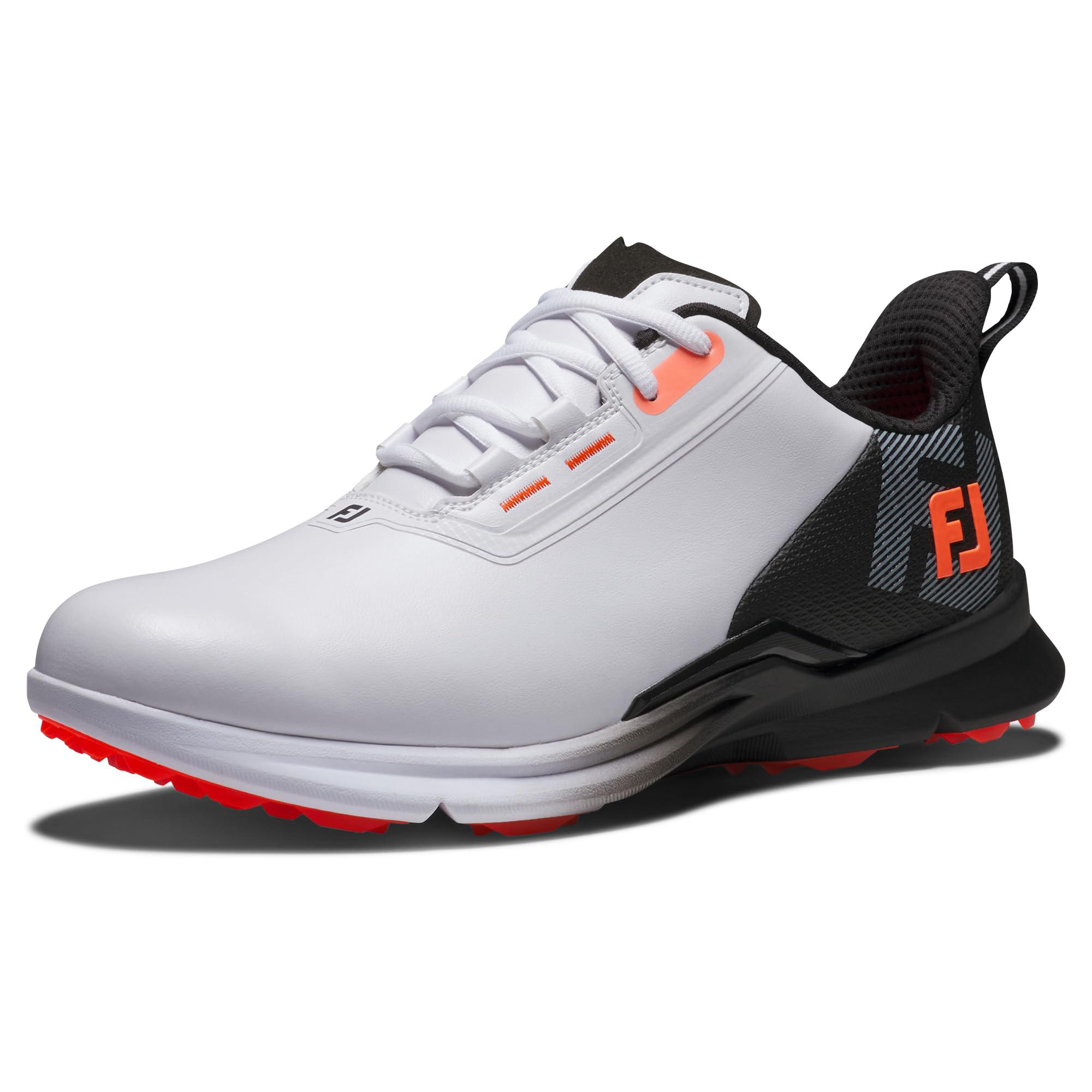 FootJoy Men's FJ Fuel Previous Season Style Golf Shoe, White/Black/Coral, 8 Image FootJoy Men's FJ Fuel Previous Season Style Golf Shoe, White/Black/Coral, 8 Image