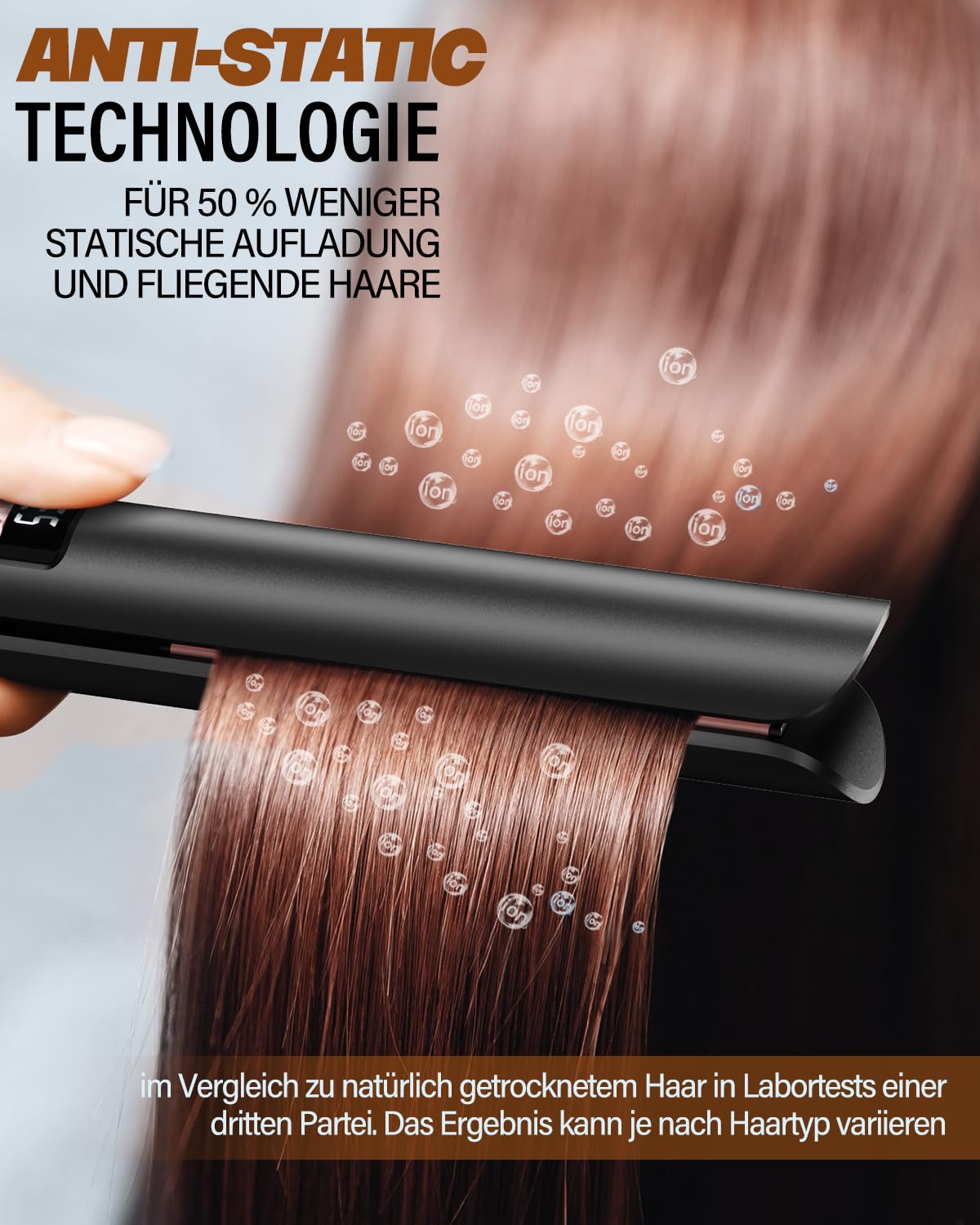 BESTOPE MIX Glätteisen, 25MM Glatteiseisen Locken und Glätten 2 in 1 Keramikbeschichtung LCD-Display, Ultra Schnelles Aufheizen für dickes, krauses und langes Haar, Haarglätter 80-230°C, Schwarz 5