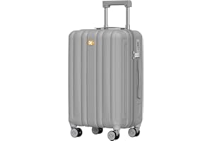 MGOB Carry On Luggage 22x14x9 Airline Approved, Hardside Carry On Suitcase with Spinner Wheels, Lightweight Polycarbonate Luggage, Durable & Stylish, Built-in TSA Lock, Grey