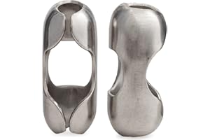 WAXAW #10 B-Type Connector (100 Pack) for Beaded Ball Chain Outdoor/Indoor USA Made (Stainless Steel)