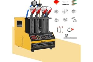 LINXINO CT160 Fuel Injector Cleaner Tester Machine 4 Cylinders Upgraded Ultrasonic Car & Motorcycle Fuel Injectors Cleaner Kit Tool with 9 Types of Injector Diagnostic,Ultrasonic Cleaning 110V/220V