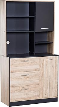 Amazon Com Homcom 67 Modern Freestanding Kitchen Buffet Cabinet