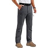 TACVASEN Men's Hiking Pants Lightweight Quick Dry Water Resistant Travel Work Fishing Pants Outdoor 6 Pockets
