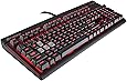 CORSAIR STRAFE Mechanical Gaming Keyboard - Red LED Backlit - USB Passthrough - Tactile and Clicky - Cherry MX Blue Switch