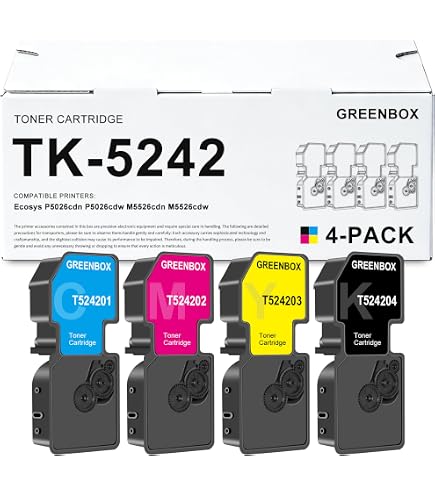 Amazon.com: Kyocera TK5232 (TK-5232) 4-Color Toner Cartridge Set