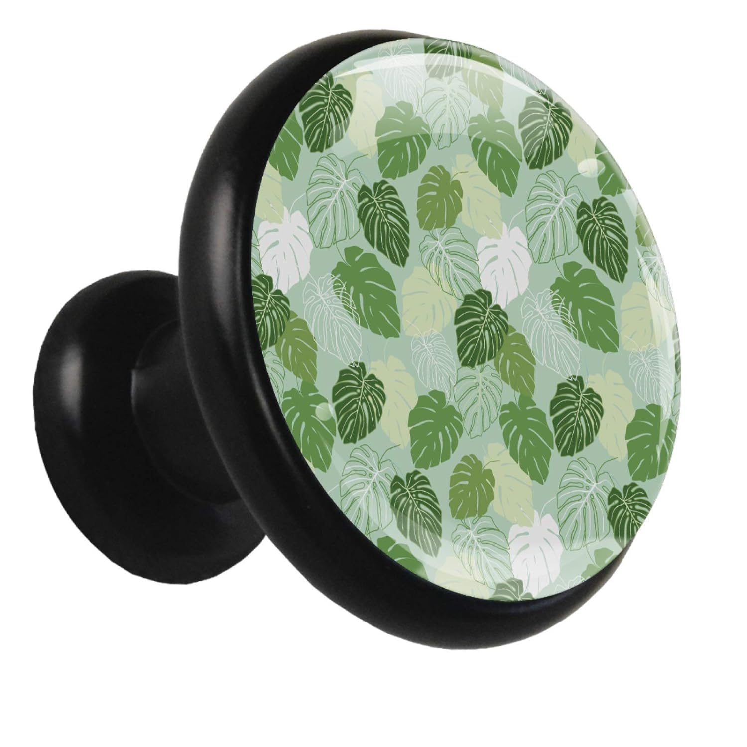 Schrankknöpfe Grüne Blätter Vintage Cabinet Hardware Runder Knopf mit