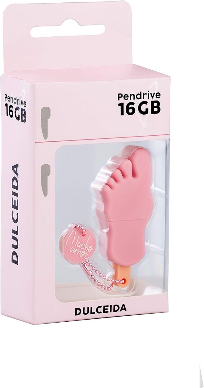 Dulceida Pendrive USB 16 GB - con Forma de Frigopie, Tacto Suave y Correa de Sujeción