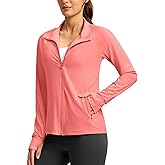G Gradual Women's Lightweight Athletic Jacket Sun Protection UPF 50+ Zip Up 4 Pockets Long Sleeve Shirts Workout Running