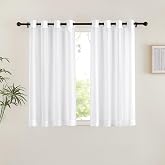NICETOWN Grommet Top Sheer Curtains - White Sheer Home Decoration Window Coverings for Loft (54" Width x 45" Length, Set of 2)