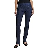 Jag Jeans Women's Petite Peri Pull On Straight Leg Jean, After Midnight, 4P