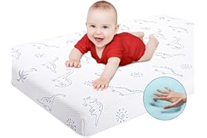Mochen Pack and Play Mattress Pad, 38"x26" Breathable Dual-Sided Memory Foam Pack n Play Mattresses for Baby Toddler with Removable Washable Cover Fits Play Pen Pack n Play Mattress