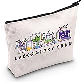 JXGZSO Funny Lab Tech Cosmetic Bag Laboratory Crew Cosmetic Bag Laboratory Techniciant Gift Chemist Gift Scientist Gift Medical Scientist Gift (Laboratory Crew Bag)