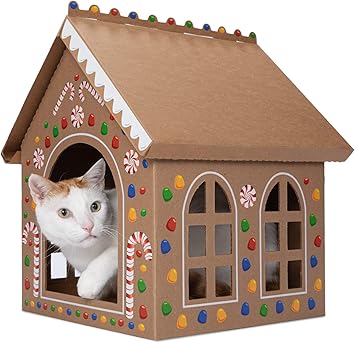 Lebkuchenhaus Weihnachtsfest Lebkuchenhaus Fur Katzen Katzchen