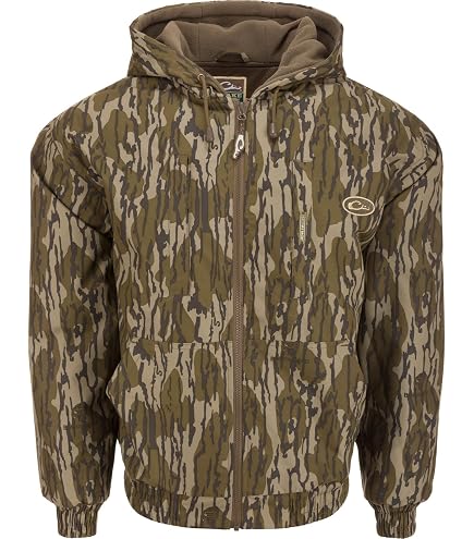 Drake Waterfowl Men's MST Camo Eqwader Deluxe Full Zip Hunting Jacket With Magnattach Chest Pocket