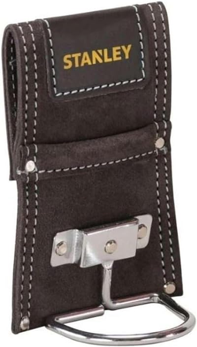 STANLEY STST1-80117 Leather Hammer Holder with Heavy Duty Steel Loop Black