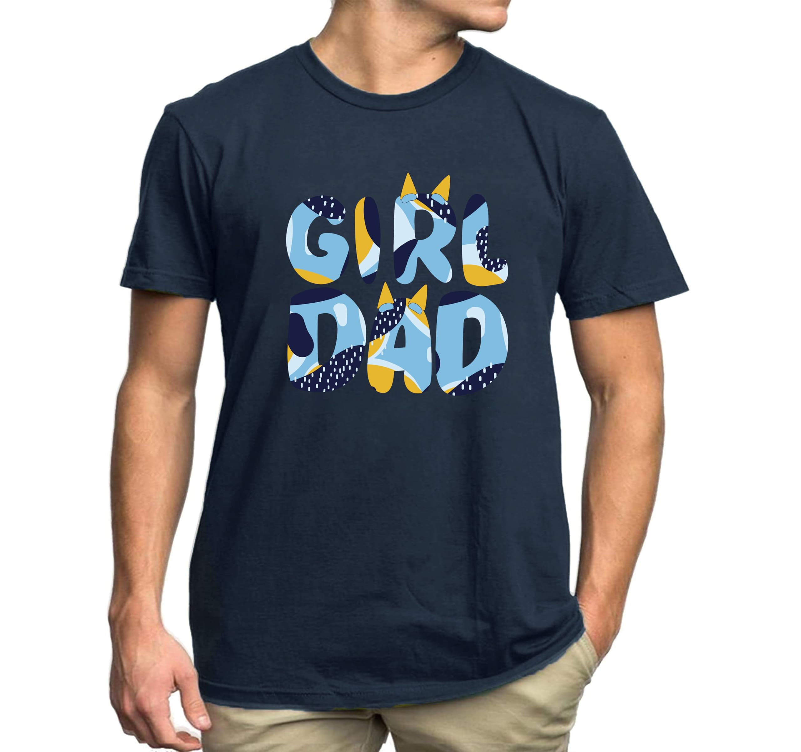 Tewmeu Girl Dad Shirt for Men Best T Shirt Gift for