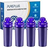 PUREPLUS CRF950Z Pitcher Water Filter Replacement for Pur PPF900Z, 4Pack | Replacement for Pur PPF951K, PPT700W, CR-1100C, DS-1800Z, CR-6000C, PPT711W, PPT711, PPT710W, PPT111W Pitchers &amp; Dispensers
