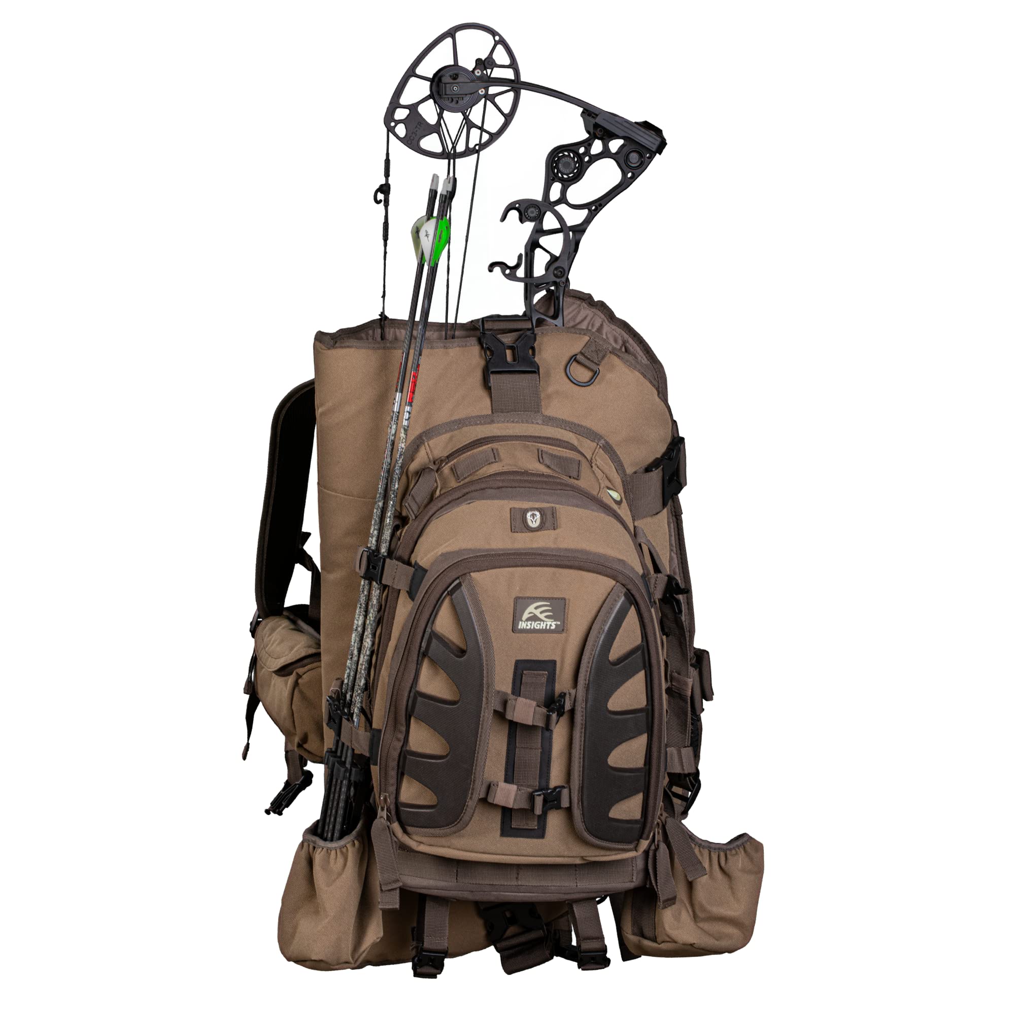 Insights Hunting by frogg toggs - The Vision Bow Pack, Camouflaged Backpack, Solid Elements Brown Image