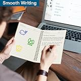 ZCZN A5 Lined Notebook 6 Pack Spiral 120 Pages 80gsm FSC Paper view 6