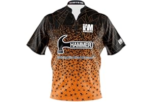 Logo Infusion Dye-Sublimated Bowling Jersey (Sash Collar) - I AM Bowling Fun Design 2039-HM - Hammer - Halloween Spiders