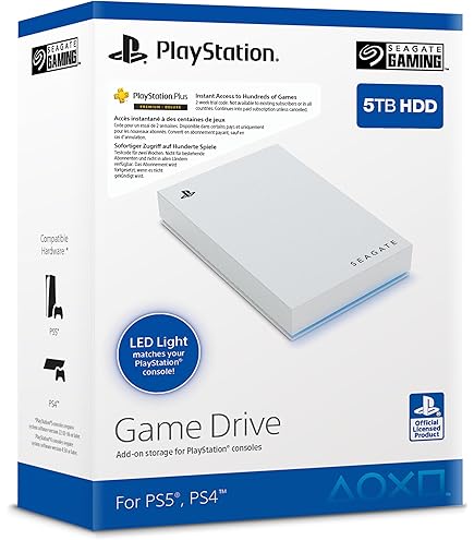 Seagate Game Drive for PS5 4TB 外付けHDD Amazon.com: Seagate Game Drive para PS5, 4 TB, disco duro externo