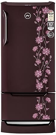 Godrej 225 L 4 Star Direct Cool Single Door Refrigerator(RD EDGE DUO 225 PD INV4.2 ERICA Wine, Erica Wine, Base Stand with Drawer, Inverter Compressor)