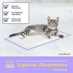PETSWORLD Fresh Scented Cat Pads Refills for Tidy