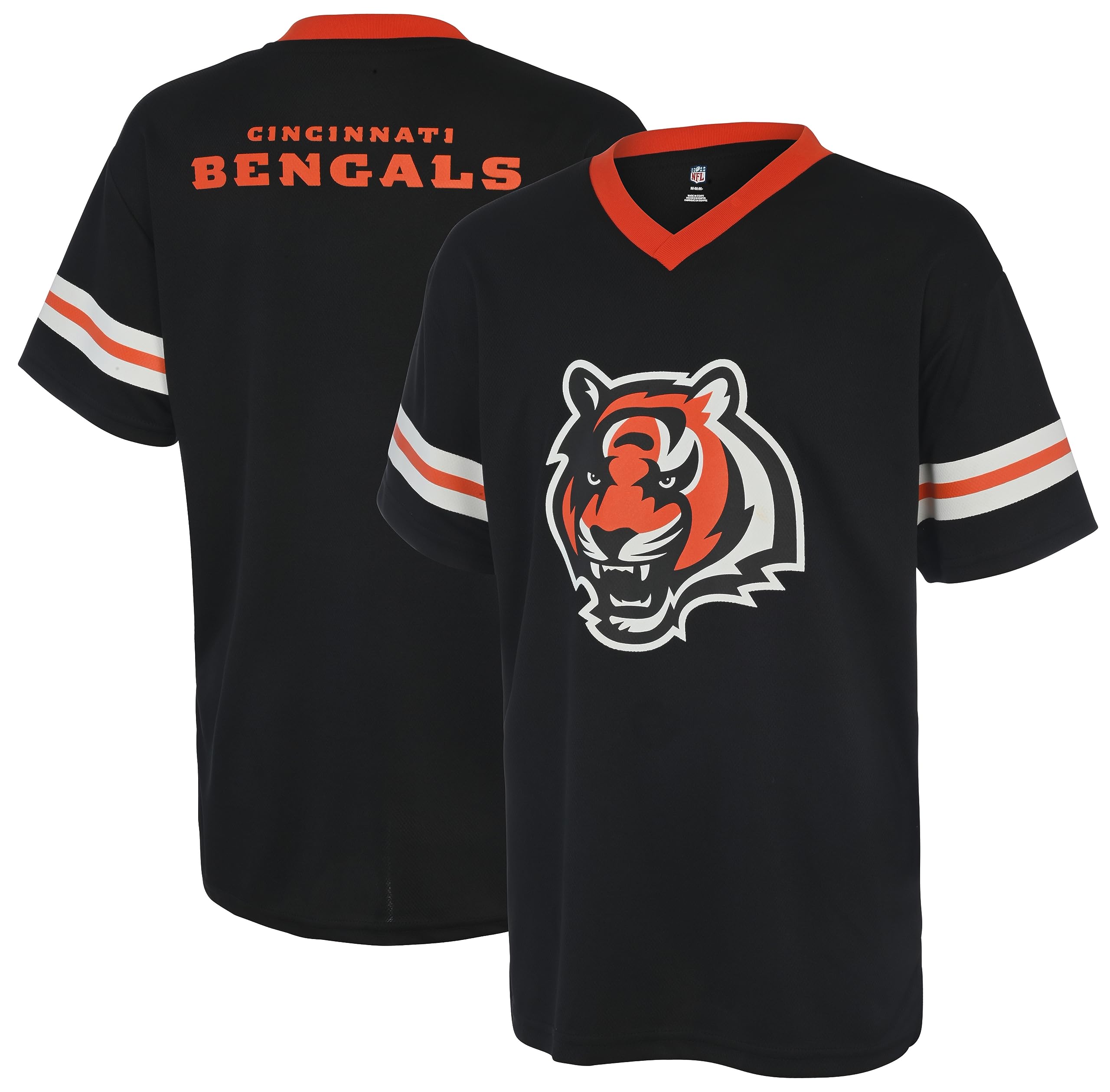Outerstuff NFL Kids Youth 4-20 Official Game Day Team Jersey (as1, Numeric, Numeric_18, Numeric_20, Regular, Cincinnati Bengals - Black) Image