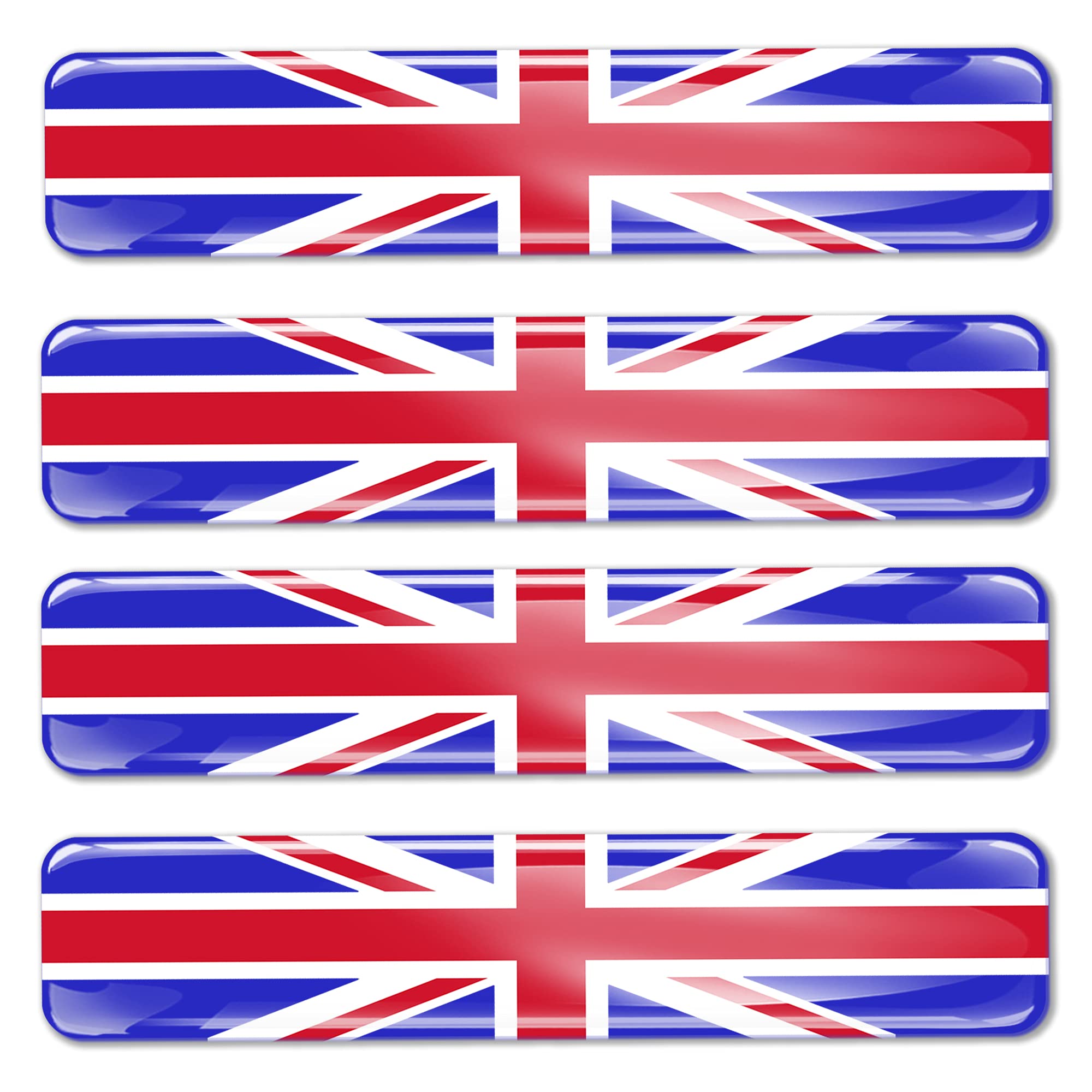 Biomar Labs 4 x 3D Domed Silicone Stickers Decals England UK Union Jack National United Kingdom Great Britain Flag Banner Emblem Car Motorcycle Helmet F 26/4-ka