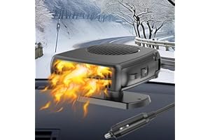 OUFFUN 12V Car Heater, 200W 2 in 1 Portable Vehicle Heaters and Defrosters for Car Windshield, Electric Heater that Plugs Into Cigarette Lighter with Fast Heating and Cooling for All Cars