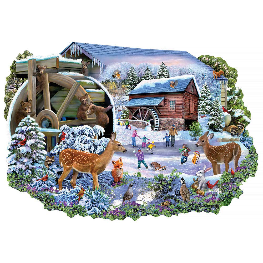 Bits and Pieces - 750 Shaped Piece Jigsaw Puzzle for Adults 56cm x 66cm - Forest Friends by The Old Mill - 750 Shaped Jigsaw by Artist Mary Thompson