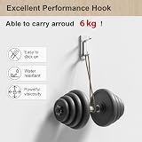 pickpiff Self Adhesive Hooks Stainless Extra Sticky 6 Pack Heavy Duty view 2