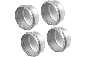 A ABSOPRO Car Dust Cap Cup 2.44" Grease Cover Carbon Steel Silver Tone (Set of 4)