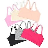 Liowosoftan 5 Pack Starter Training Bras for Girls,Crop Cami Training Bras Girls