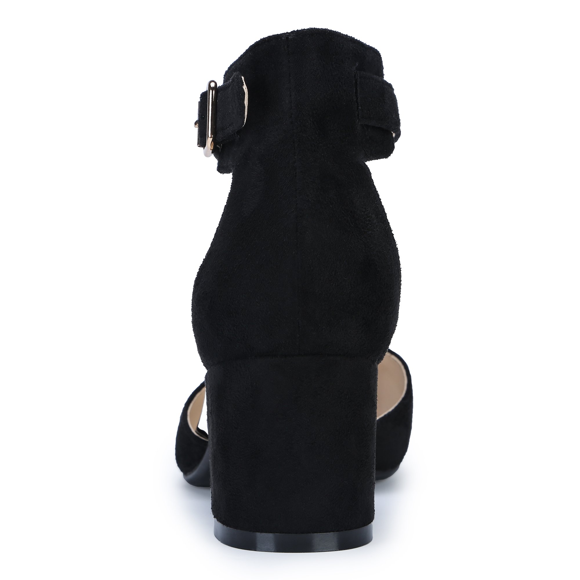 IDIFU Women's IN2 Pedazo Dress Shoes Low Block Heels Comfortable Chunky Closed Toe Ankle Strap Wedding Pumps - Image 4