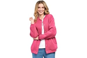 TURTLE BAY NEW YORK Womens Snap Up Jacket - Soft, Fleecy Lining for Three-Season Comfort
