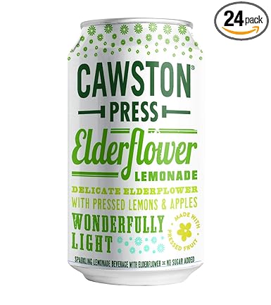 Amazon Com Cawston Press Sparkling Elderflower Lemonade 11 15 Ounce Cans Pack Of 24 Grocery Gourmet Food