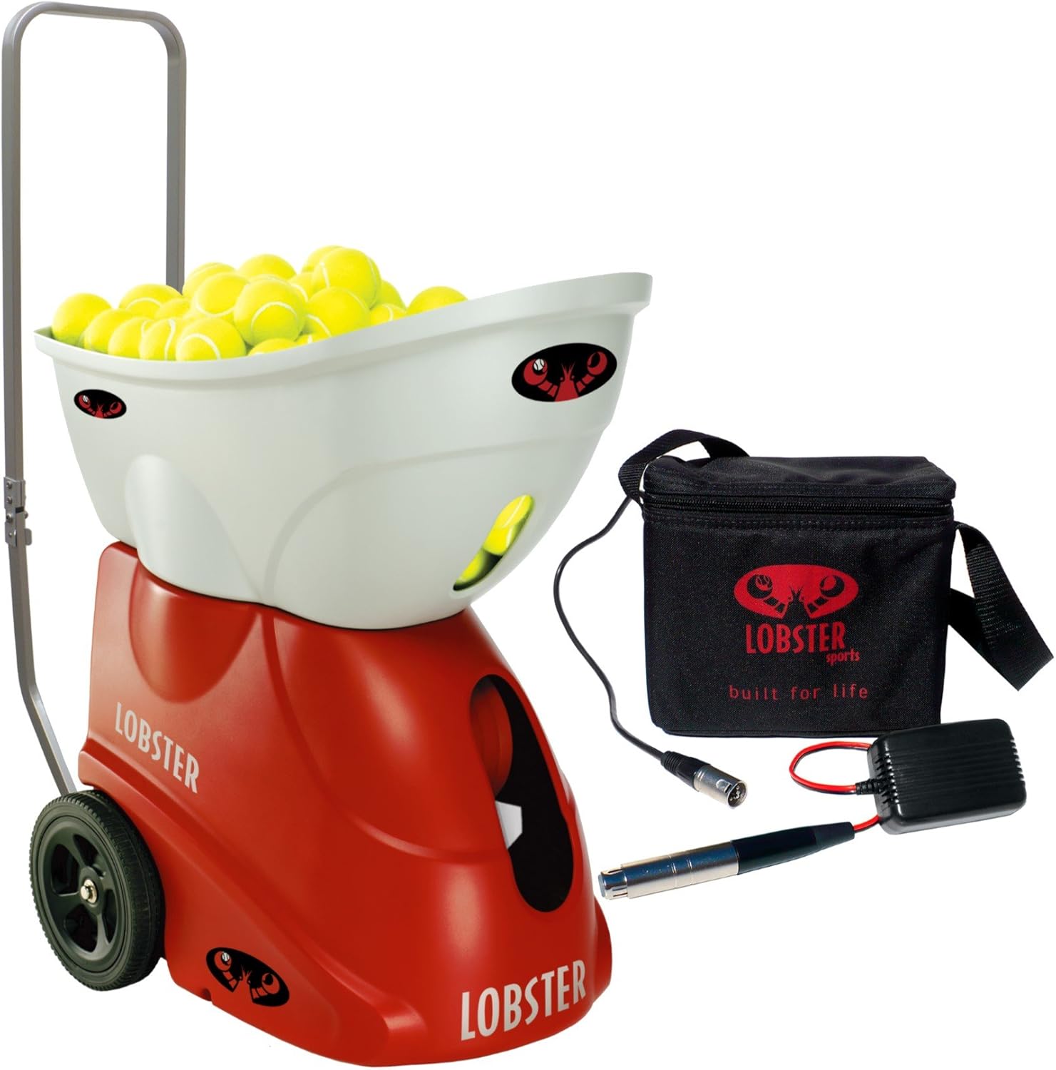Lobster Elite Two Tennis Ball Machine bundled with External Battery Pack Sports