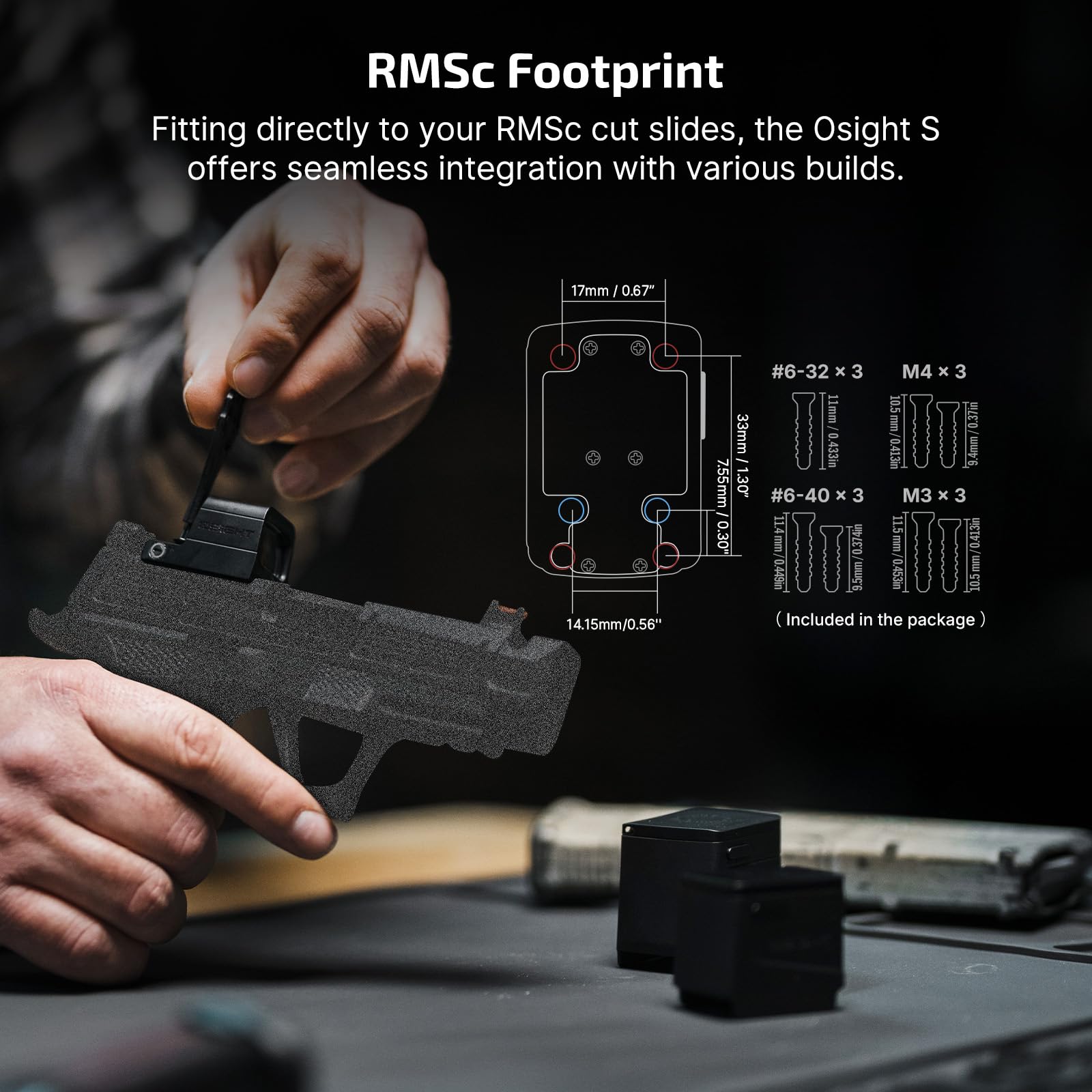S Multi-Reticle Micro Enclosed Sight with Charging Cover, 2 MOA Dot & 32 MOA Circle for RMSc Footprint, Parallax-Free Durable Reflex Sights (Red Dot)