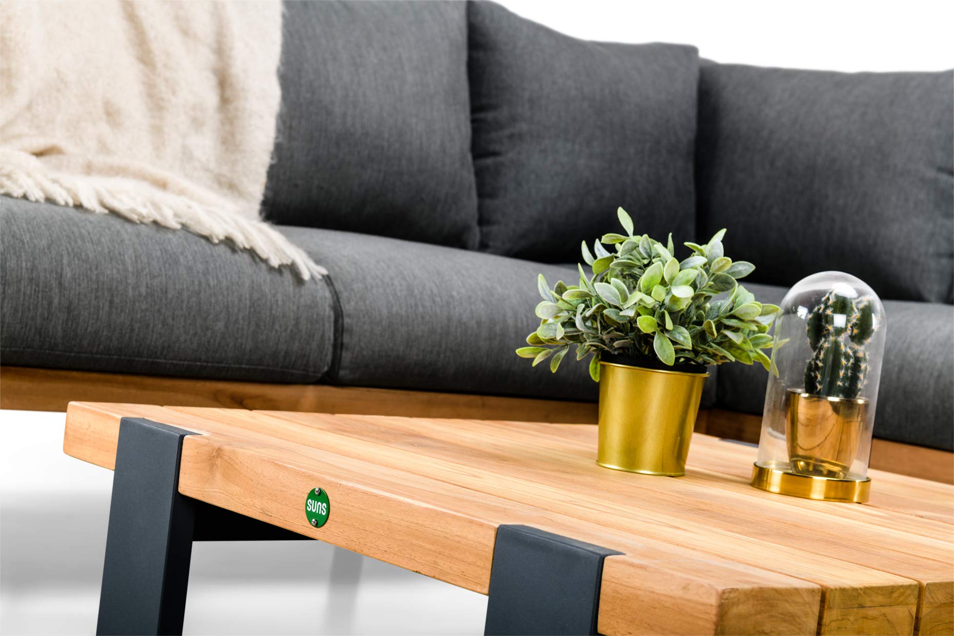 Suns Nardo Luxury Outdoor Lounge Set Matt Grey And Natural