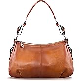 S-ZONE Womens Hobo Genuine Leather Shoulder Bag Top-handle Handbag Ladies Purses
