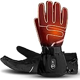 WERMSOCK Heated Gloves for Men,Electric Battery Heated Ski Gloves,Touchscreen Waterproof Heating Gloves for Winter Outdoors Skiing Snow Motorcycle Fishing Hunting