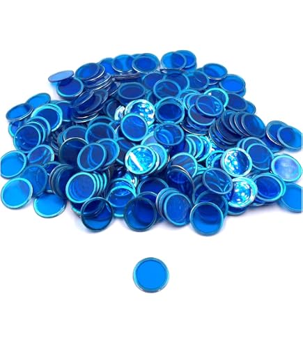 Jetons De Bingo 100 Pièces Bleus - Marqueurs De Comptage En Plastique ABS - Pour Jeux De Société, Maths, Poker...