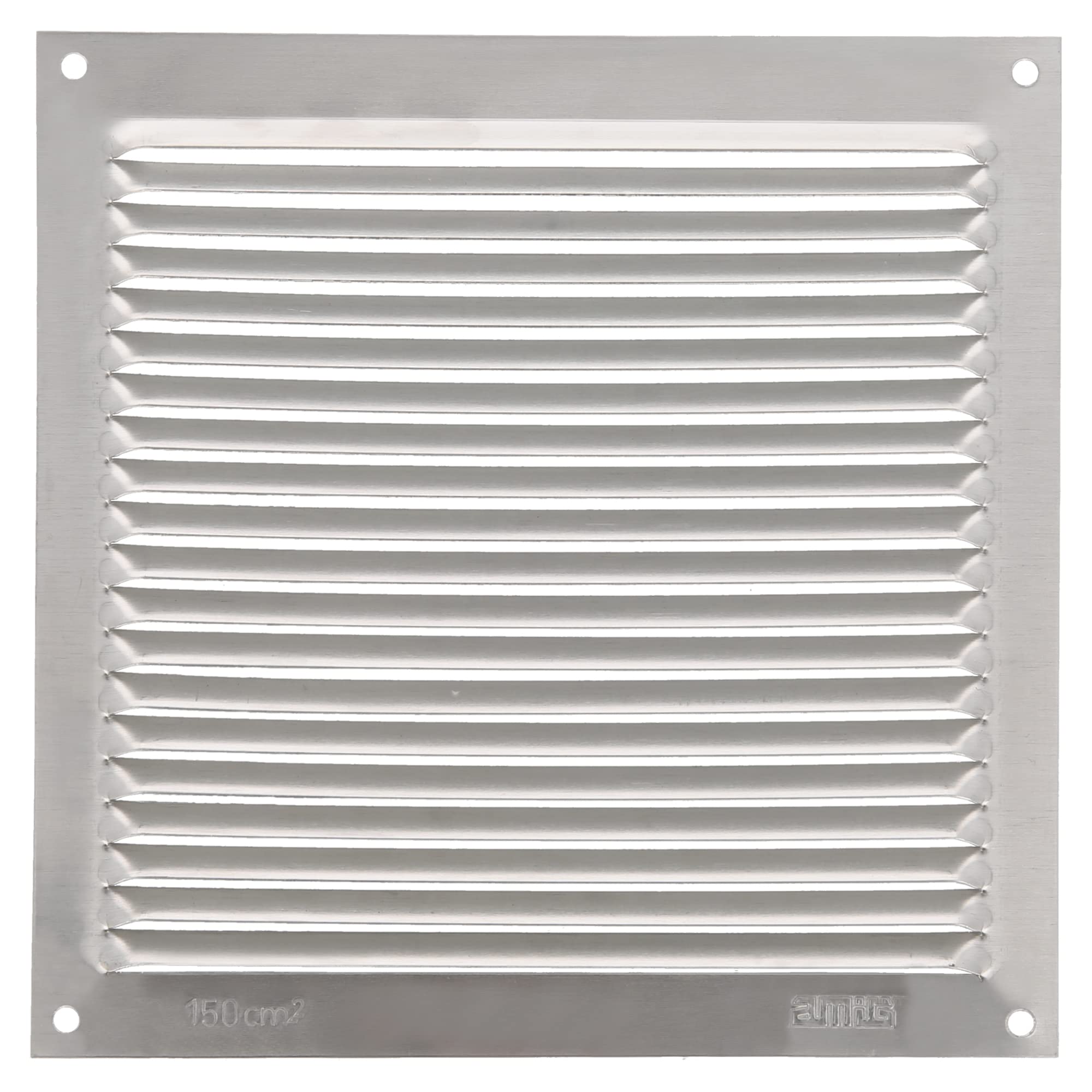 Amig - Square Aluminium Grille - Ventilation Grills for Air Outlet - Ideal for Kitchen and Bathroom Ceiling - Measures 170 x 170 mm - Silver