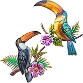 Tuokiuhn Metal Toucan Wall Decor Tropical Bird Outdoor Art
