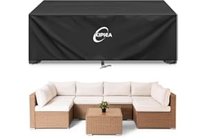 Kipiea Patio Furniture Covers Waterproof Winter, Heavy Duty 420D Outdoor Table and Chair Set Covers, No Tears Anti UV No Fadi