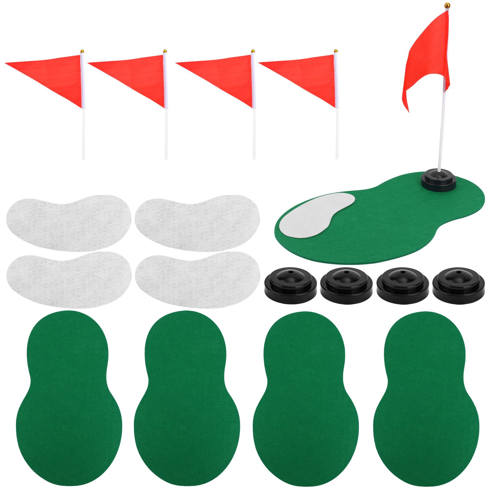 4 Set Golf Centerpieces Table Decorations, Golf Party Favors Includes Red Flag Sand Pits Sport Party Supplies for Birthday & Themed Events