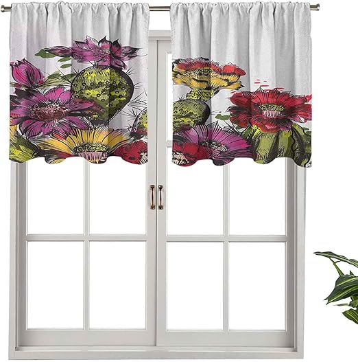 Hiiiman Cenefa opaca con bolsillo para barra, diseño de acuarela